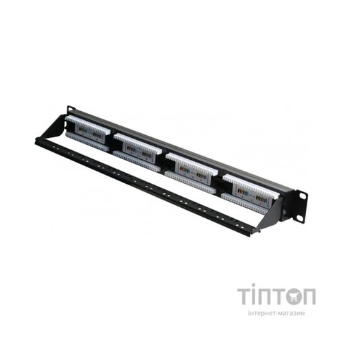 Патч-панель Hypernet 19" 24 порта UTP cat.6 з менеджментом кабеля (PP-KUTP6-24-NM-CM)