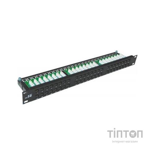 Патч-панель Hypernet 19" 48хRJ-45 UTP, cat. 5е с держателем кабеля (PP-KUTP48-1U)