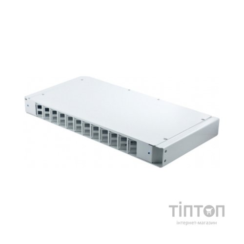 Патч-панель оптична 1U, SC, сплайс касети S400-A Crosver (FOB 19/1-400A/24-1-24-SC)