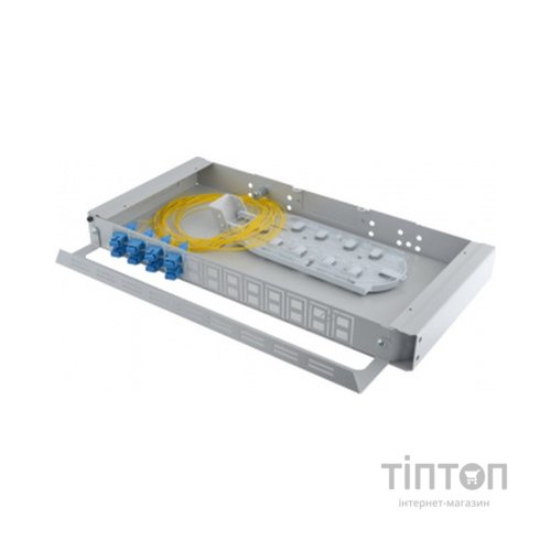 Патч-панель оптична 1U, SC, сплайс касети S400-A Crosver (FOB 19/1-400A/24-1-24-SC)