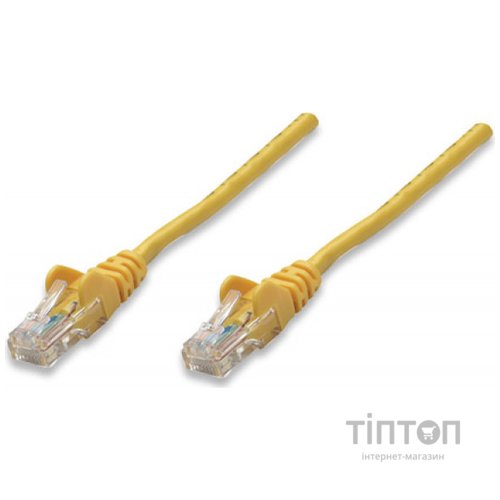 Патчкорд UTP Cat.5e ( 7.5м жовтий), Intellinet, Біметал, ССА (319966)