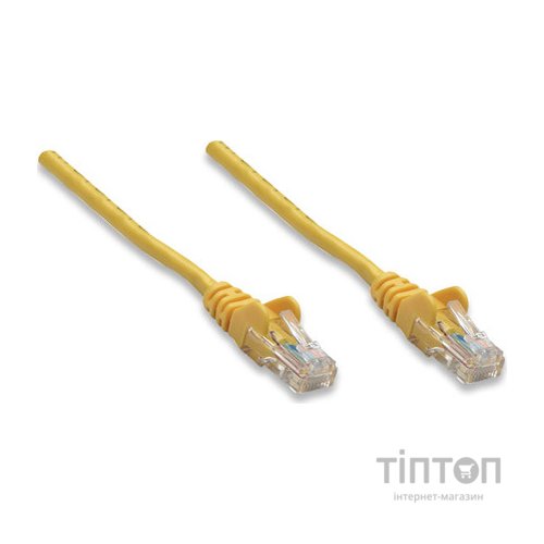 Патчкорд UTP Cat.5e ( 7.5м жовтий), Intellinet, Біметал, ССА (319966)