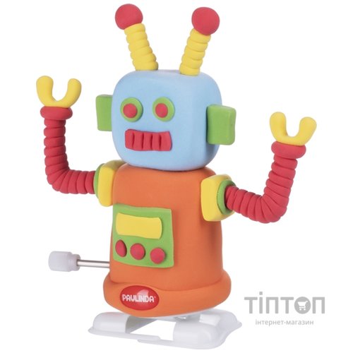 Набір для творчості Paulinda Super Dough Robot заводной механизм (шагает), оранжевый (PL-081178-3)