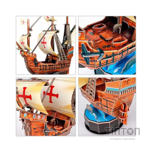 Пазл Cubic Fun Тривимірна головоломка-конструктор Санта Марія (T4031h)