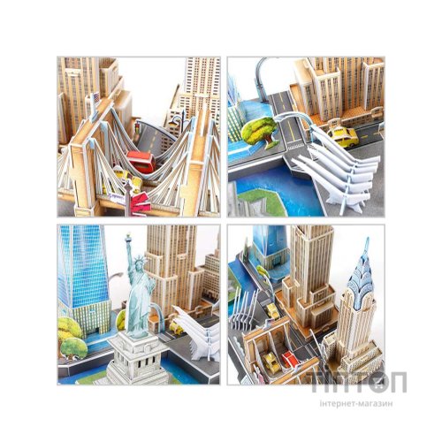 Пазл Cubic Fun Тривимірна головоломка-конструктор Сіті лайн Нью-Йорк (MC255h)