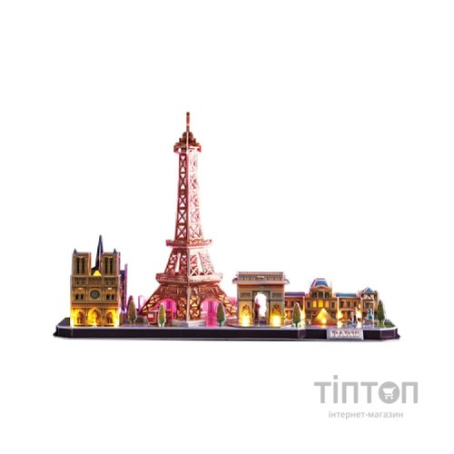 Пазл Cubic Fun Тривимірний пазл City line Париж із LED-підсвічуванням (L525h)