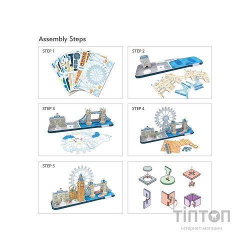 Пазл Cubic Fun Тривимірний пазл CityLine London (MC253h)