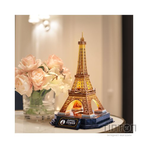 Пазл Cubic Fun Тривимірний пазл Night edition Ейфелева вежа із LED-підсвічуванням (L534h)