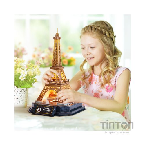 Пазл Cubic Fun Тривимірний пазл Night edition Ейфелева вежа із LED-підсвічуванням (L534h)