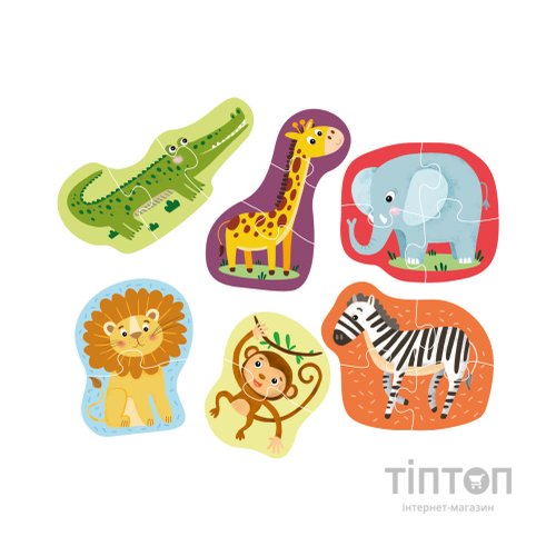 Пазл DoDo 2-3-4 елементи Дикі тварини (300153)