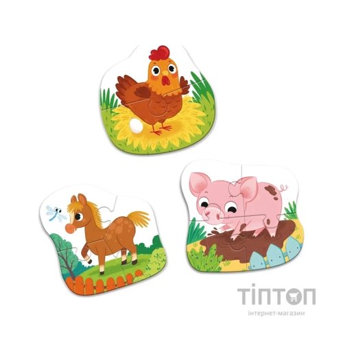 Пазл DoDo 3 в 1 День на фермі (300394)