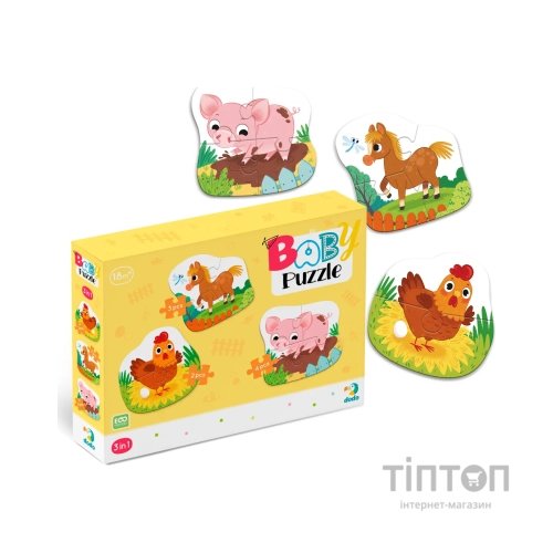 Пазл DoDo 3 в 1 День на фермі (300394)