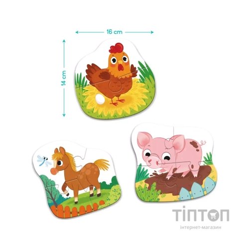 Пазл DoDo 3 в 1 День на фермі (300394)
