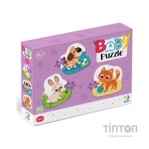 Пазл DoDo 3 в 1 Домашні тварини (300395)