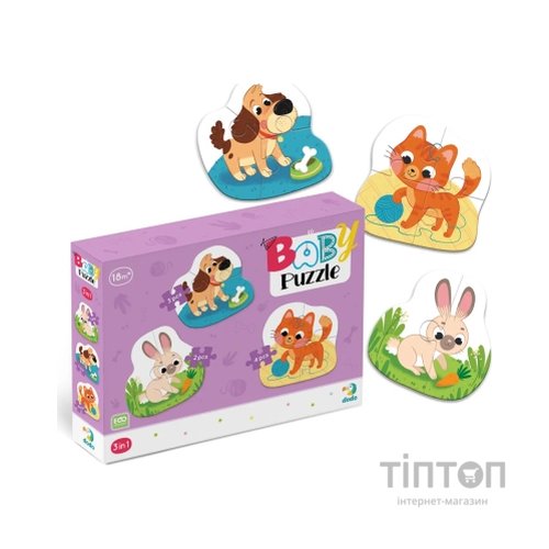 Пазл DoDo 3 в 1 Домашні тварини (300395)