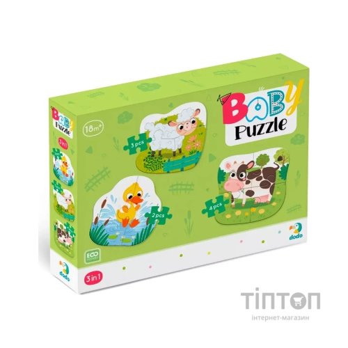Пазл DoDo 3 в 1 Сільські тварини (300393)
