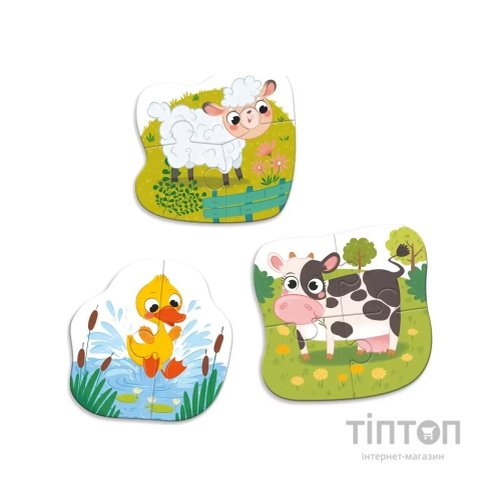 Пазл DoDo 3 в 1 Сільські тварини (300393)