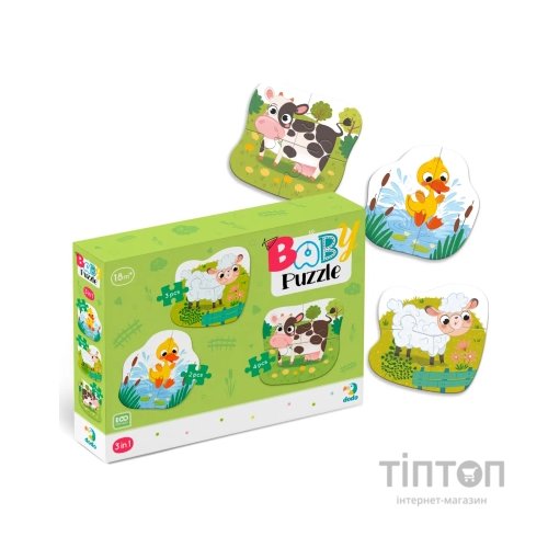 Пазл DoDo 3 в 1 Сільські тварини (300393)