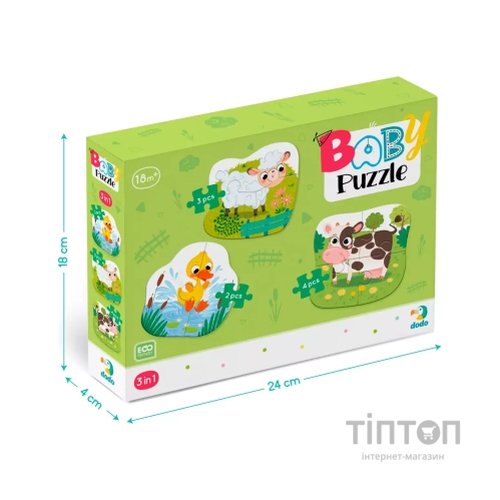 Пазл DoDo 3 в 1 Сільські тварини (300393)