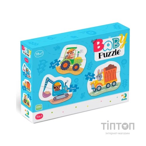 Пазл DoDo 3 в 1 Транспорт (300392)