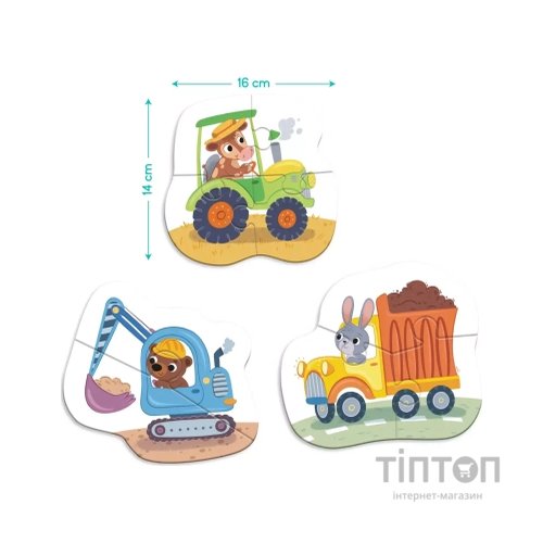 Пазл DoDo 3 в 1 Транспорт (300392)