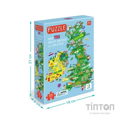 Пазл DoDo Мапа Великобританії та Ірландії (301160)