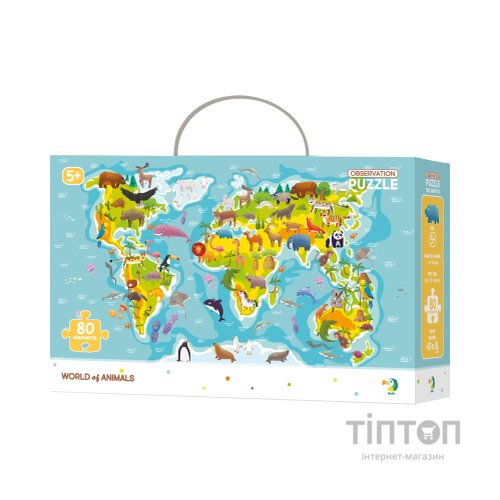 Пазл DoDo обсерваційний Мапа світу Тваринки (300133)