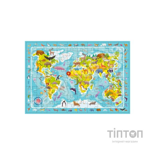 Пазл DoDo обсерваційний Мапа світу Тваринки (300133)