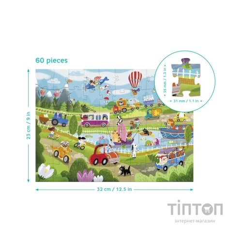 Пазл DoDo Віммельпазл Диво-транспорт, 60 елементів (300561)