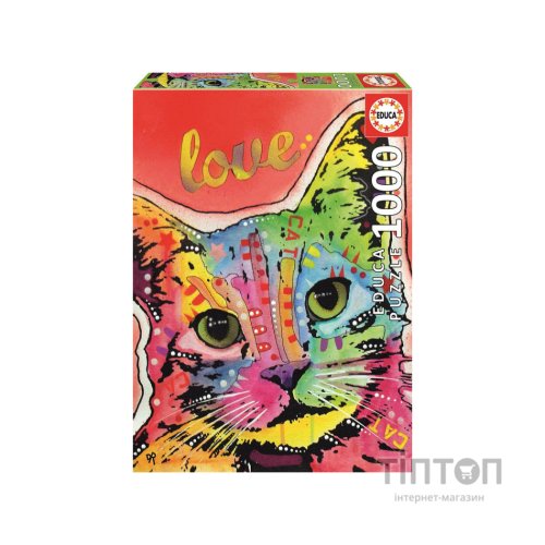 Пазл Educa Tilt Cat Love, Дин Руссо 1000 елементів (6337235)