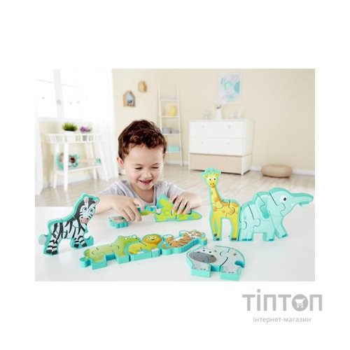 Пазл Hape дерев'яний алфавіт Парад звірів 26 елементів (E1627)