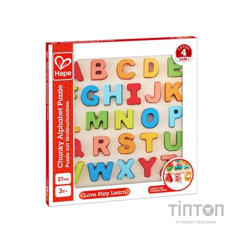 Пазл Hape дерев'яний Англійський алфавіт (E1551)