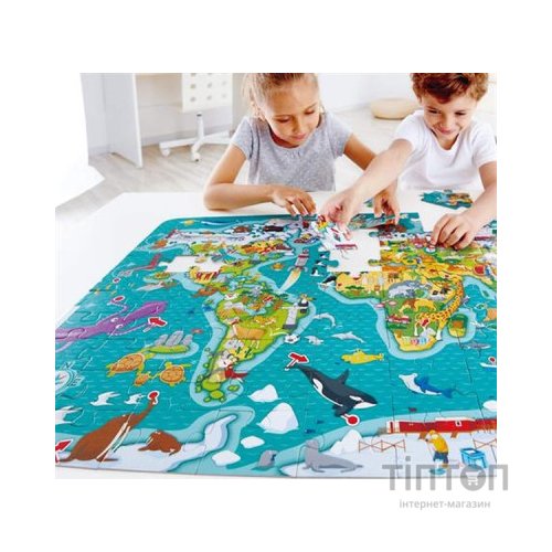 Пазл Hape гра Карта світу 105 елементів (E1626)