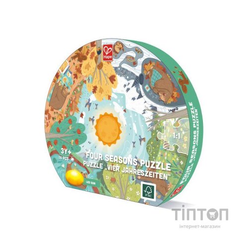 Пазл Hape круглий Чотири сезони 16 елементів (E1636)