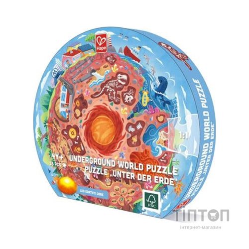 Пазл Hape круглий Підземний світ 36 елементів (E1637)