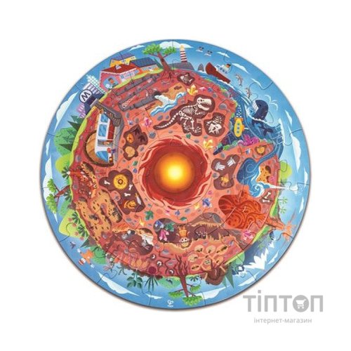 Пазл Hape круглий Підземний світ 36 елементів (E1637)