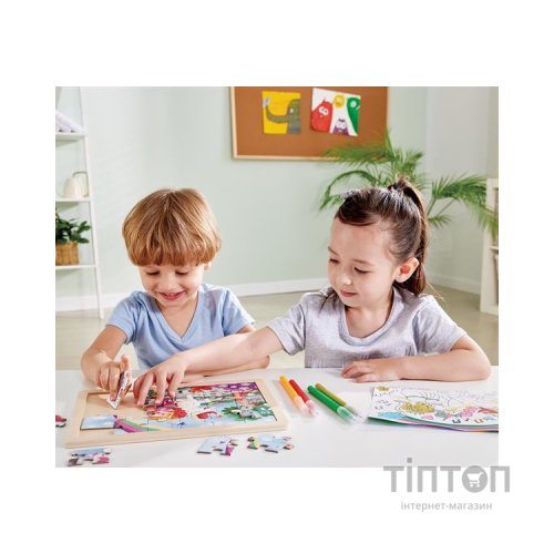 Пазл Hape Єдинороги з розмальовкою (E1642)