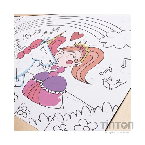 Пазл Hape Єдинороги з розмальовкою (E1642)