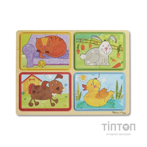 Пазл Melissa&Doug дерев'яні у футлярі "Грайливі друзі" (MD31364)
