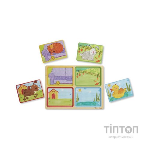 Пазл Melissa&Doug дерев'яні у футлярі "Грайливі друзі" (MD31364)