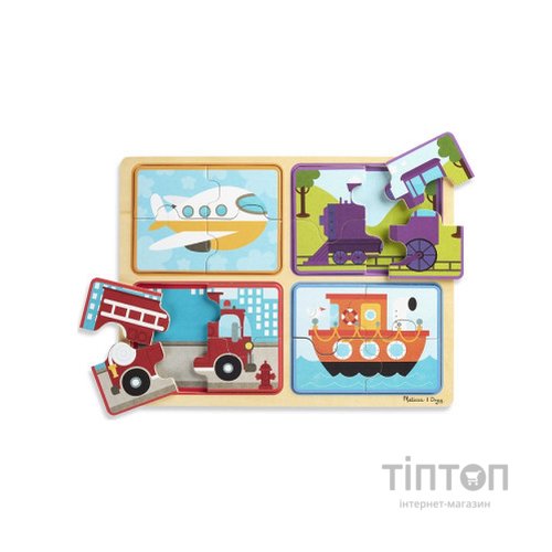 Пазл Melissa&Doug дерев'яні у футлярі "Транспортні засоби" (MD31361)