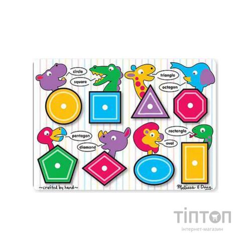 Пазл Melissa&Doug Геометричні фігури (MD3285) Дерев'яна яний пазл