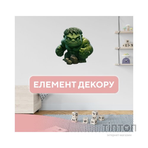 Пазл Ukropchik дерев'яний Супергерой Халк size - M в коробці з набором-рамкою (Hulk Superhero A4)