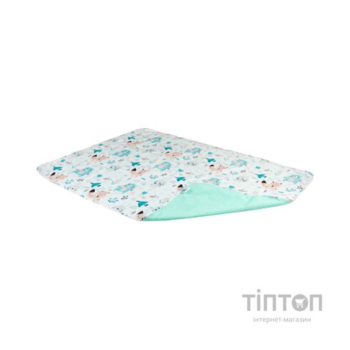 Пелюшки для малюків Еко Пупс Eco Cotton непромокаюча двостороння 65 х 90 см Звірі на лісовій галявині Біла (EPG10N-6590bb)