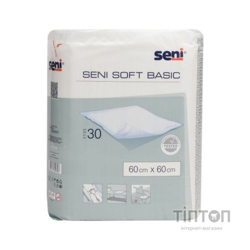 Пелюшки для немовлят Seni Soft Basic 60х60 см 30 шт (5900516692308)