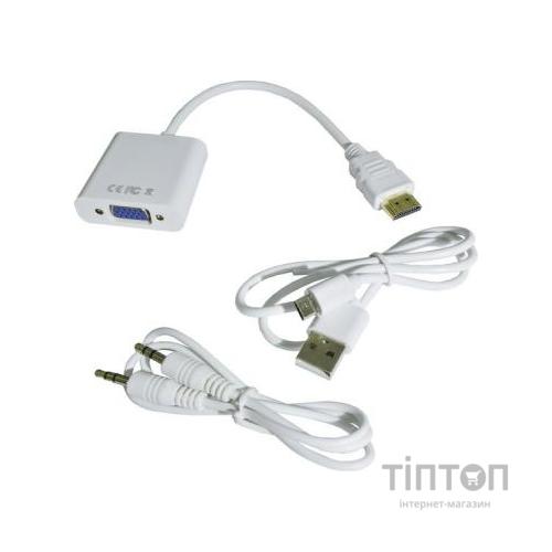 Перехідник HDMI M to VGA F ST-Lab (U-990 white)