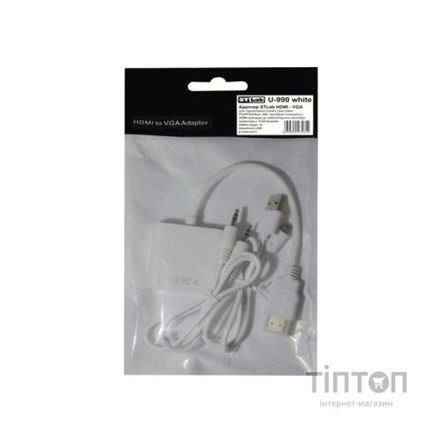 Перехідник HDMI M to VGA F ST-Lab (U-990 white)