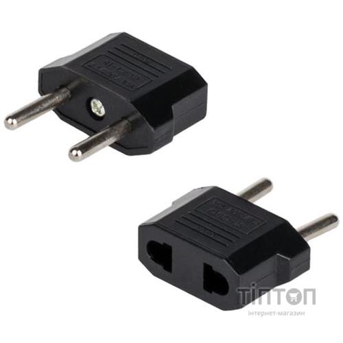 Перехідник Atcom UK/US-розетка - Евро-вилка, черный (14345)