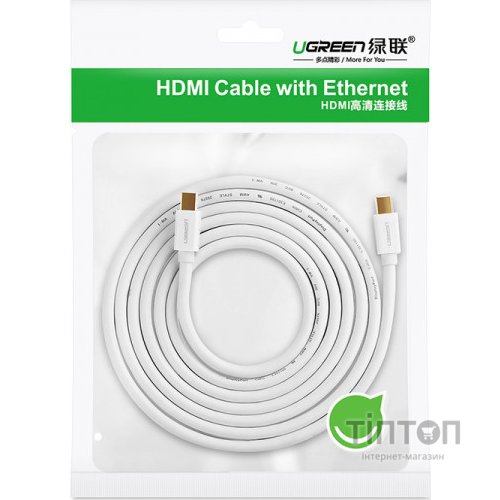 Перехідник UGREEN Mini DP Male to Male Cable 2m MD111 (White) (10429)