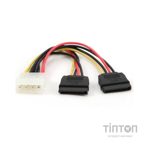 Перехідник живлення Molex - 2 SATA Gembirt CC-SATA-PSY 0,15m